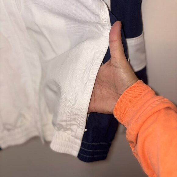 NWT VINTAGE DIADORA FULL-ZIP WARM UP JACKET BLUE WHITE XL RETRO WINDBREAKER - Picture 3 of 11